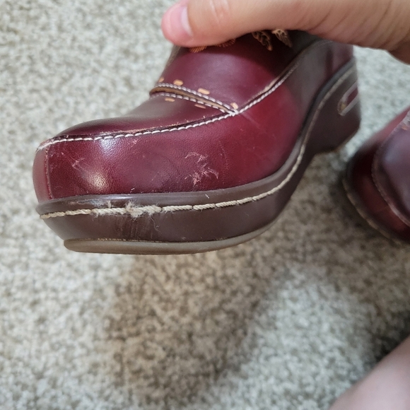 L’Artiste Spring Step Burbank-PR Leather Clog Women’s Size 36(US 5.5-6) Burgundy - Picture 10 of 11